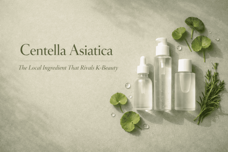 centella asiatica vietnamese skincare — rau ma leaves and botanical ingredients