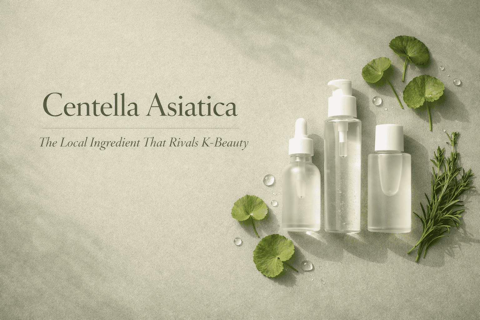 centella asiatica vietnamese skincare — rau ma leaves and botanical ingredients