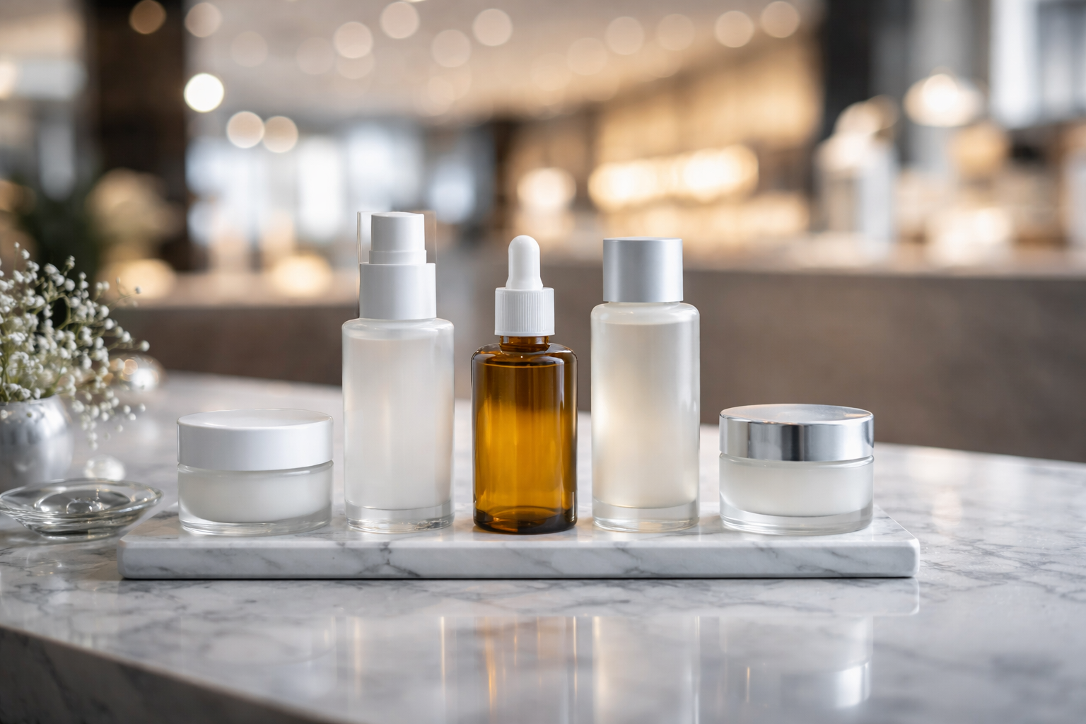 Premium skincare products on retail shelf - China beauty market prestige brands analysis