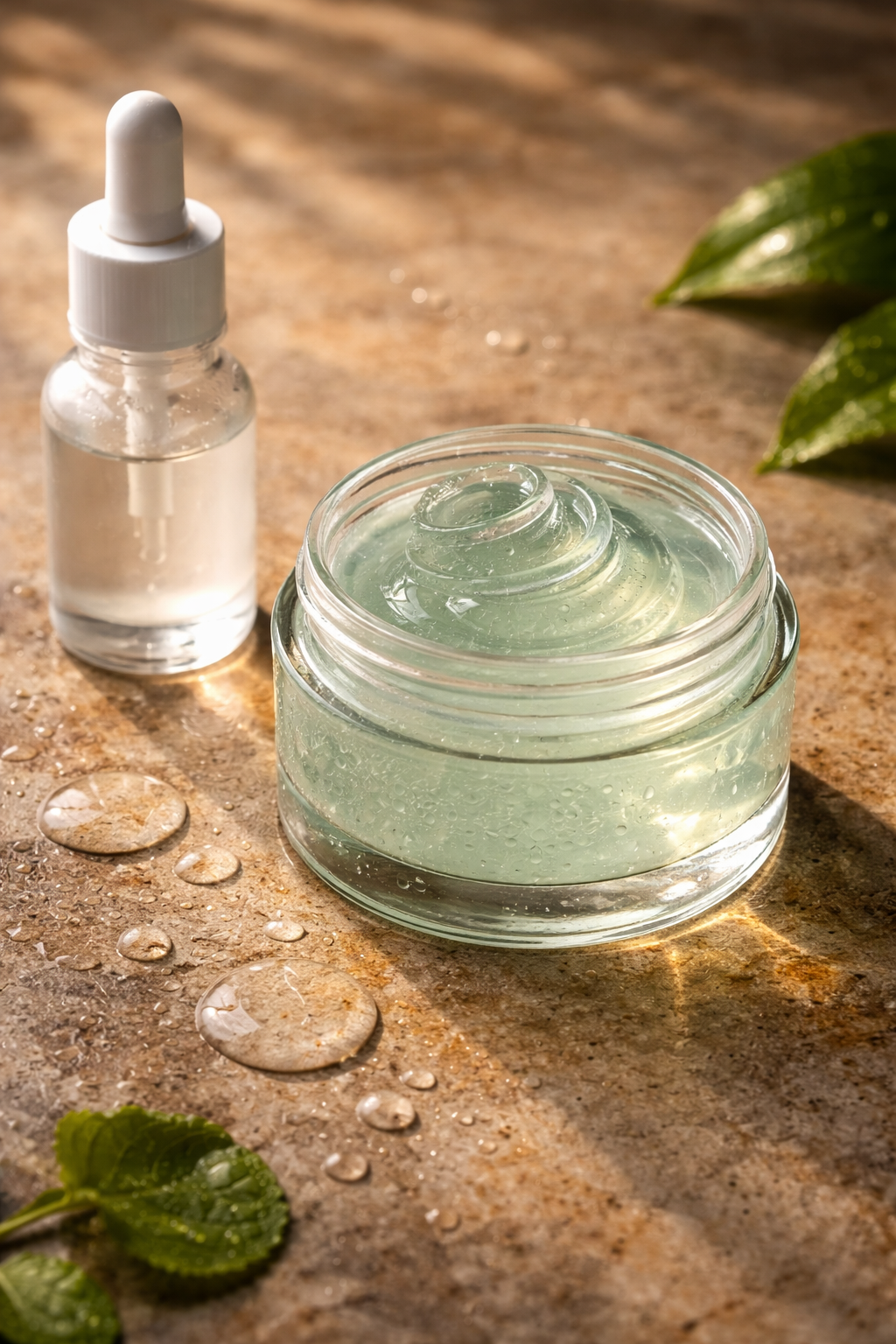 single lightweight gel moisturiser jar open