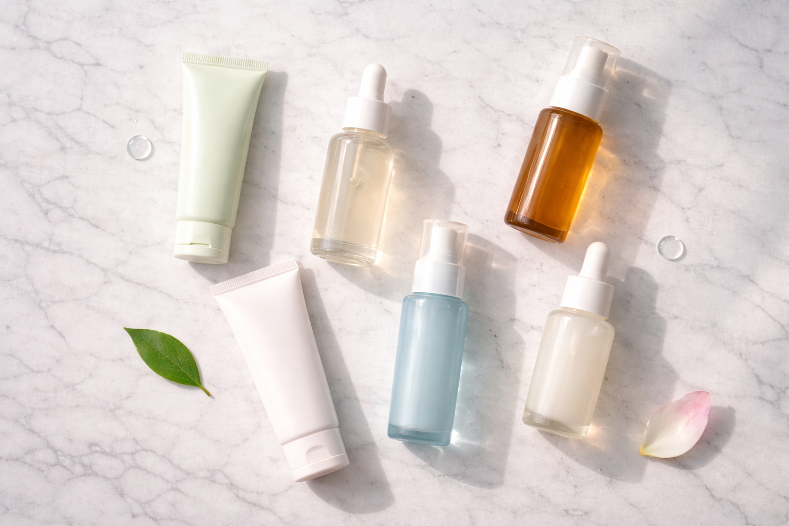 sunscreen tubes and bottles