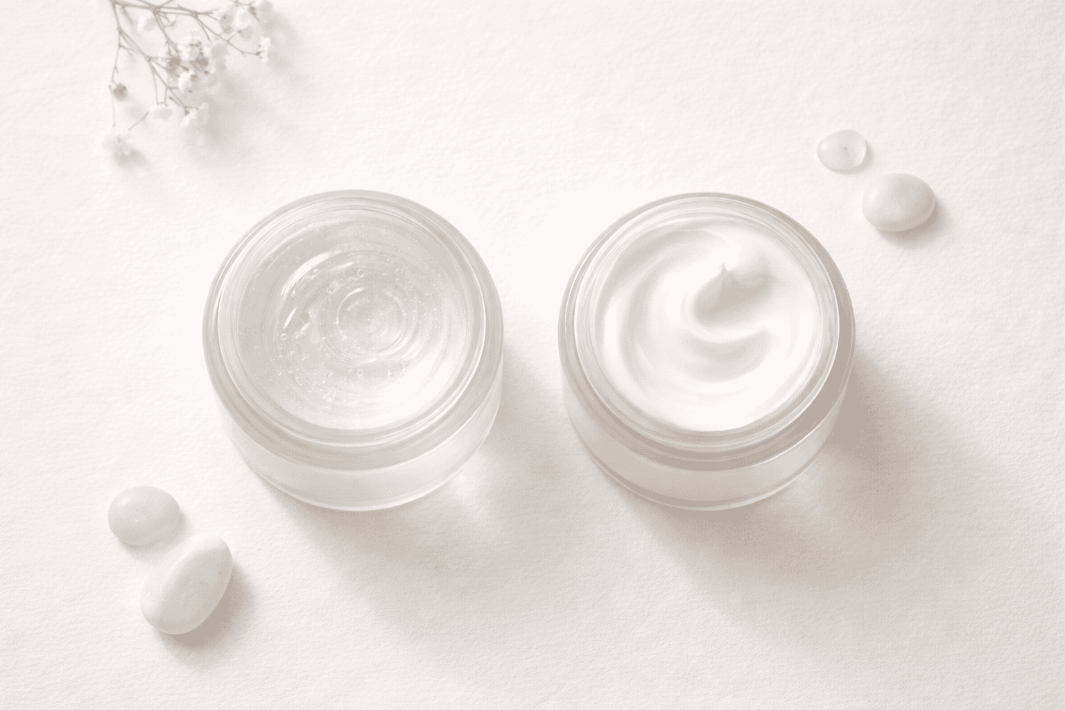two skincare textures