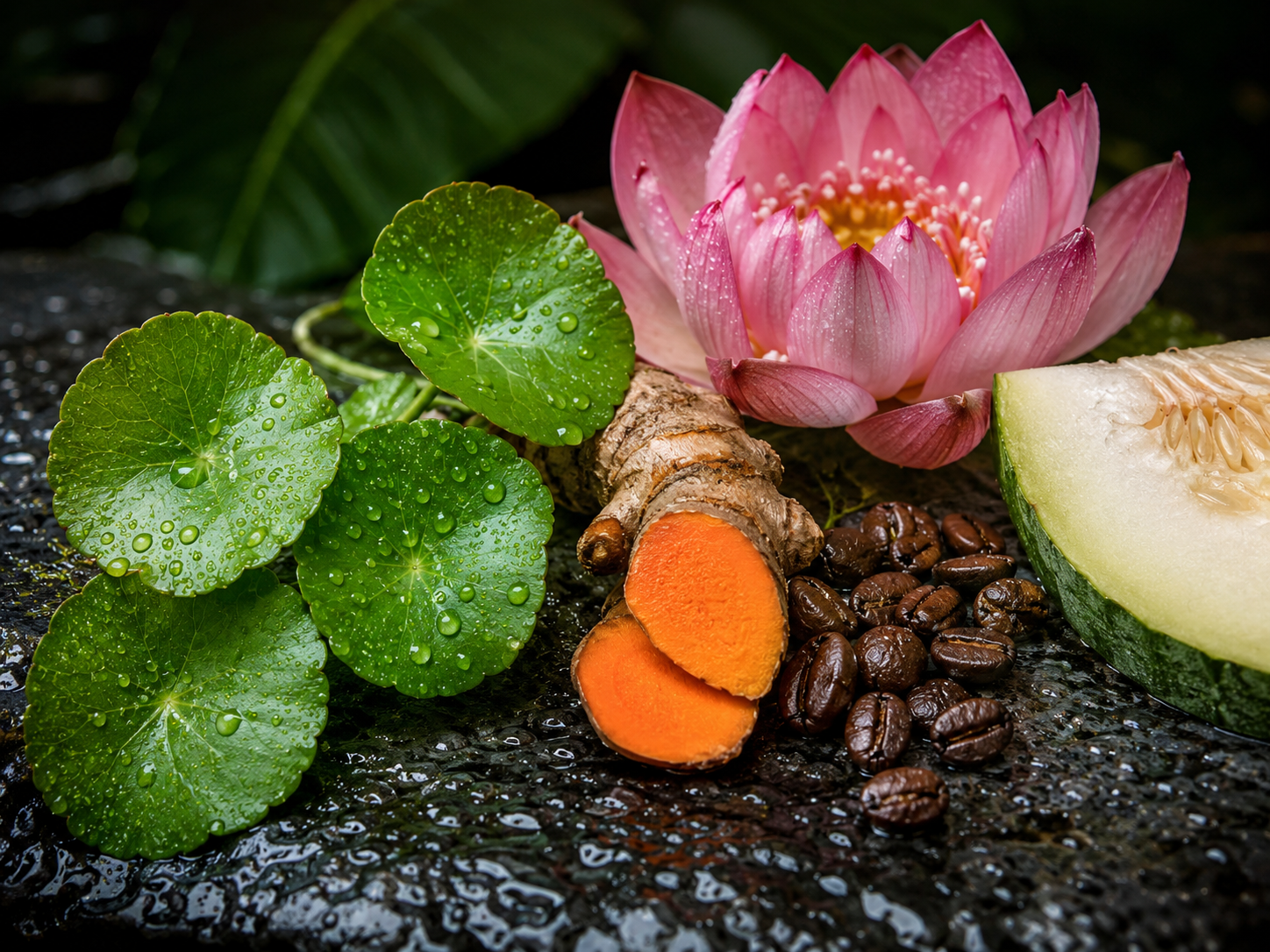 Centella asiatica, turmeric, coffee, lotus, winter melon - five ingredients with the strongest clinical evidence base in Vietnamese skincare.