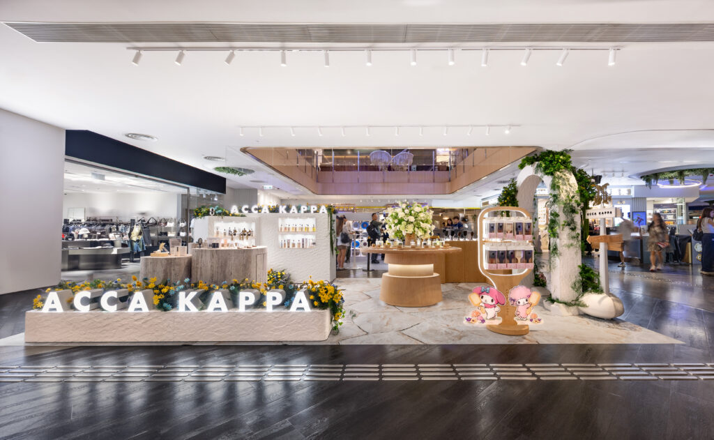 ACCA KAPPA Hong Kong pop-up at K11 ART MALL with Sanrio brush collaboration