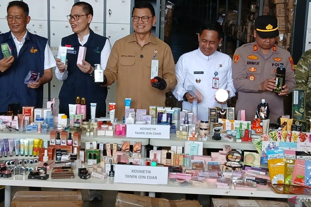 Indonesia illegal cosmetics seizure by BPOM in crackdown on unregistered imports
